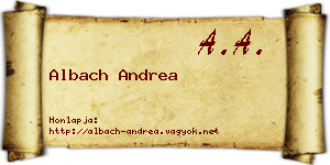 Albach Andrea névjegykártya